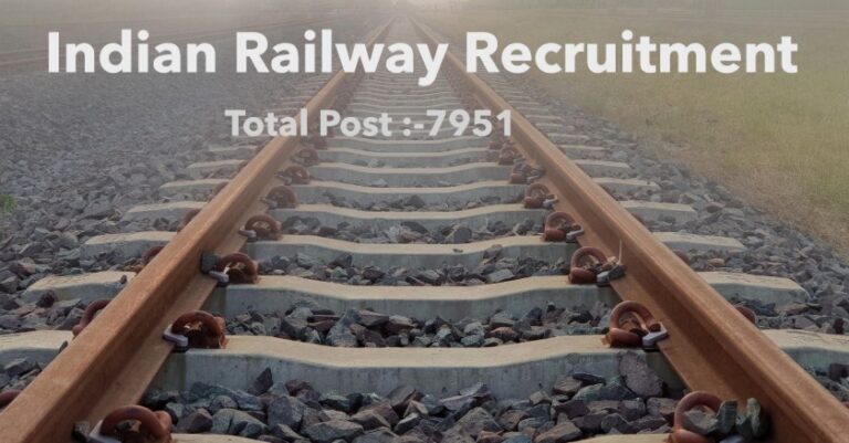 Indian Railway Recruitment: 7951  जूनियर इंजीनियर,केमिकल सुपरवाइजर,डेपो सुपरिटेंडेंट रिक्त पदों के लिए इंडियन रेल्वे में मेगा भर्ती miss ना करे,Apply Now